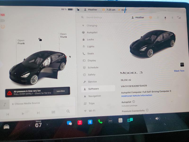 Photo 9 from auction – 2022 TESLA MODEL 3 with VIN 5YJ3E1EA9NF154429
