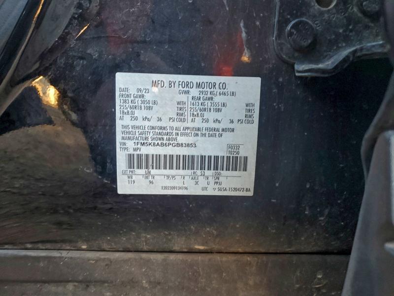 Photo 14 from auction – 2023 FORD EXPLORER P with VIN 1FM5K8AB6PGB83853