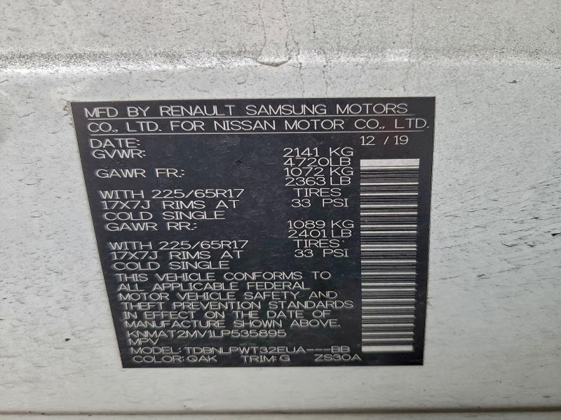 Photo 14 from auction – 2020 NISSAN ROGUE S with VIN KNMAT2MV1LP535895