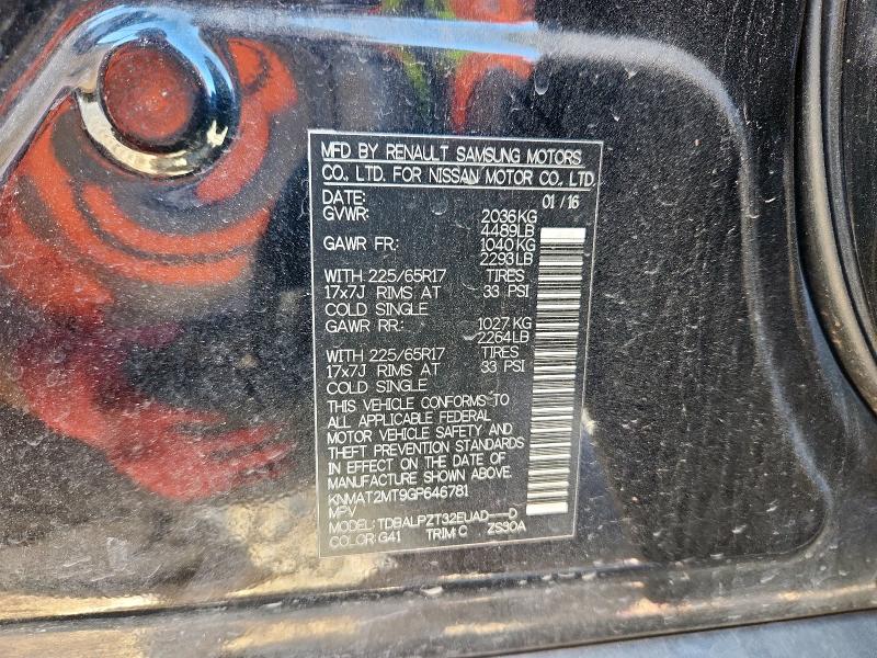 Photo 14 from auction – 2016 NISSAN ROGUE S with VIN KNMAT2MT9GP646781