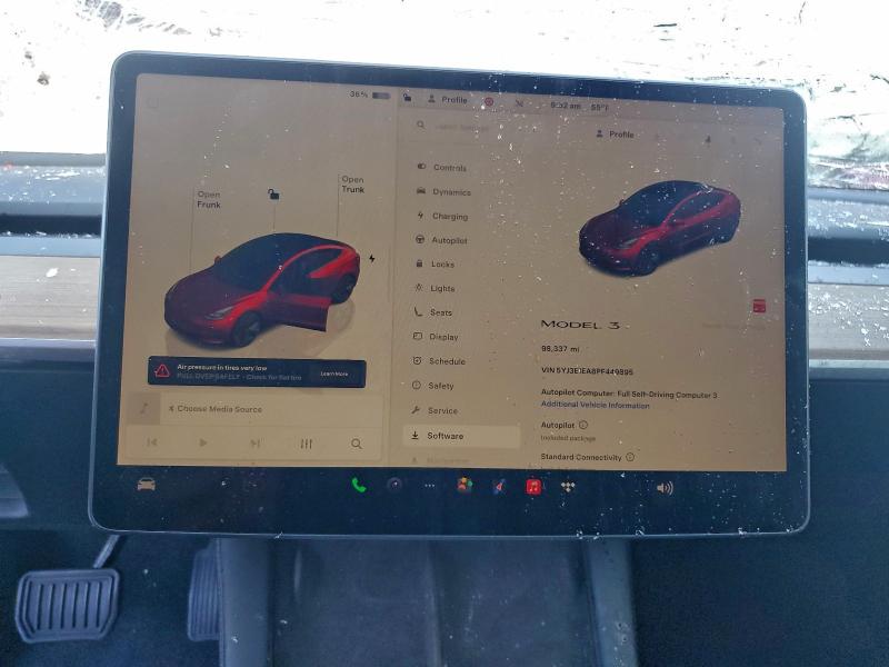 Photo 9 from auction – 2023 TESLA MODEL 3 with VIN 5YJ3E1EA8PF449895