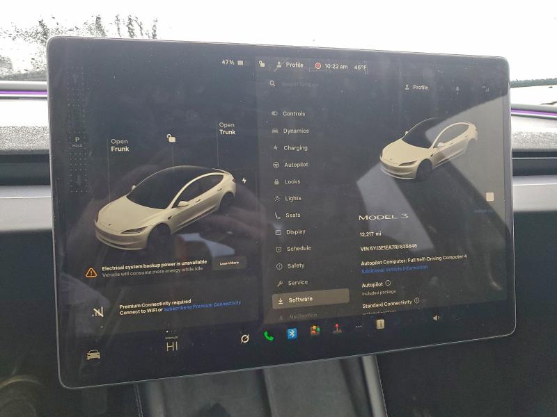 Photo 9 from auction – 2024 TESLA MODEL 3 with VIN 5YJ3E1EA7RF835646