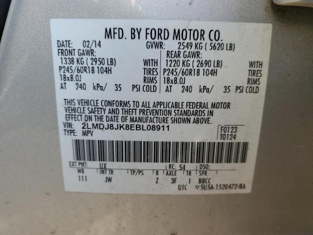 Photo 14 from auction – 2014 LINCOLN MKX with VIN 2LMDJ8JK8EBL08911