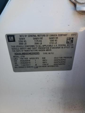 Photo 14 from auction – 2017 GMC TERRAIN SL with VIN 2GKALMEKXH6290283