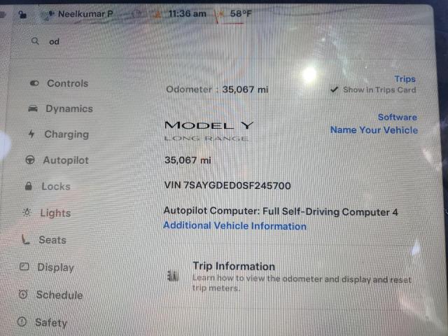 Photo 9 from auction – 2025 TESLA MODEL Y with VIN 7SAYGDED0SF245700