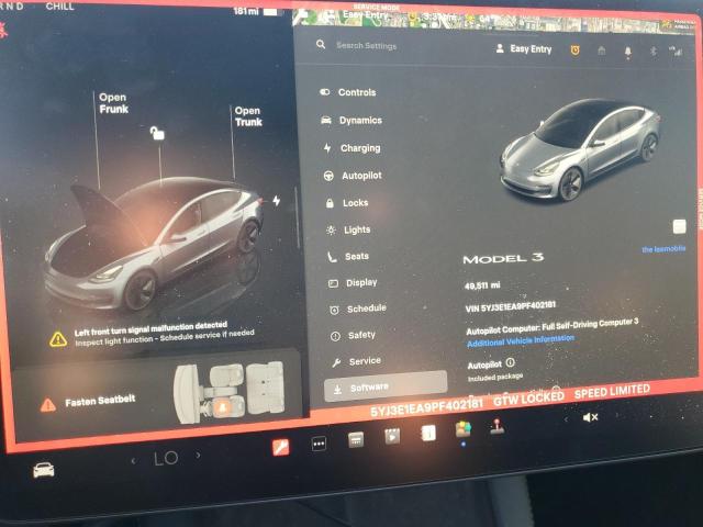 Photo 9 from auction – 2023 TESLA MODEL 3 with VIN 5YJ3E1EA9PF402181