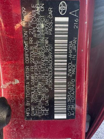 Photo 10 from auction – 2010 TOYOTA PRIUS with VIN JTDKN3DU8A0089701
