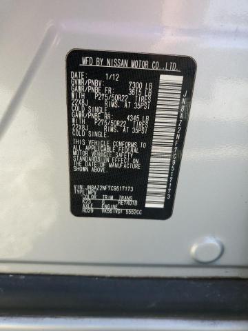 Photo 14 from auction – 2012 INFINITI QX56 with VIN JN8AZ2NF7C9517173