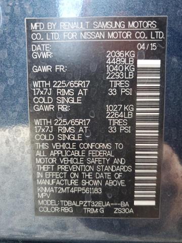 Photo 14 from auction – 2015 NISSAN ROGUE S with VIN KNMAT2MT4FP561183