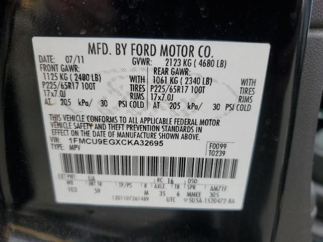 Photo 14 from auction – 2012 FORD ESCAPE LIM with VIN 1FMCU9EGXCKA32695
