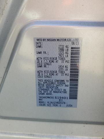 Photo 14 from auction – 2014 NISSAN PATHFINDER with VIN 5N1AR2MN3EC619401
