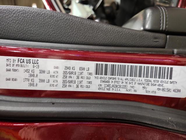 Photo 14 from auction – 2019 DODGE DURANGO SX with VIN 1C4RDJAG9KC812251