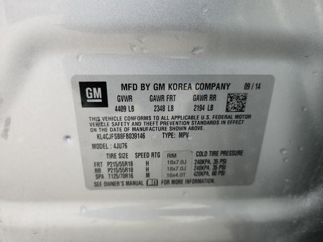 Photo 14 from auction – 2015 BUICK ENCORE CON with VIN KL4CJFSB8FB039146