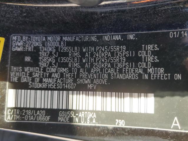 Photo 14 from auction – 2014 TOYOTA HIGHLANDER with VIN 5TDDKRFH5ES014607