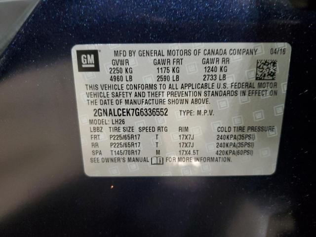 Photo 14 from auction – 2016 CHEVROLET EQUINOX LT with VIN 2GNALCEK7G6336552