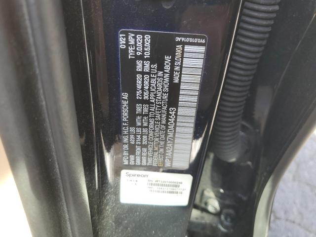 Photo 14 from auction – 2021 PORSCHE CAYENNE with VIN WP1AA2AY7MDA04643