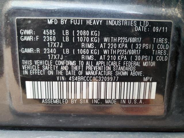 Photo 14 from auction – 2012 SUBARU OUTBACK 2. with VIN 4S4BRCCC1C3209977