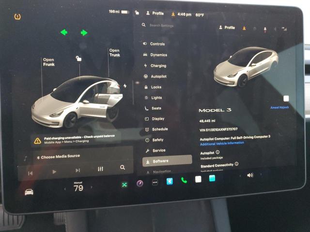 Photo 9 from auction – 2022 TESLA MODEL 3 with VIN 5YJ3E1EAXNF373707