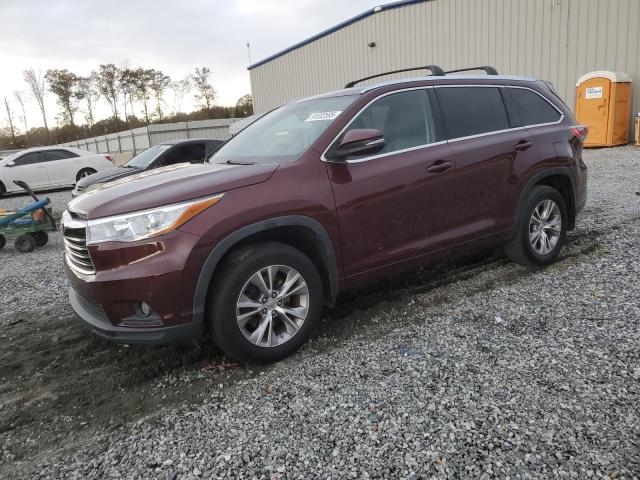 TOYOTA HIGHLANDER 2015 with VIN 5TDJKRFH3FS104777 - Photo from auction