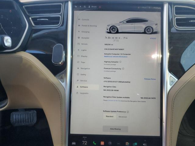 Photo 9 from auction – 2016 TESLA MODEL S with VIN 5YJSA1E14GF149651