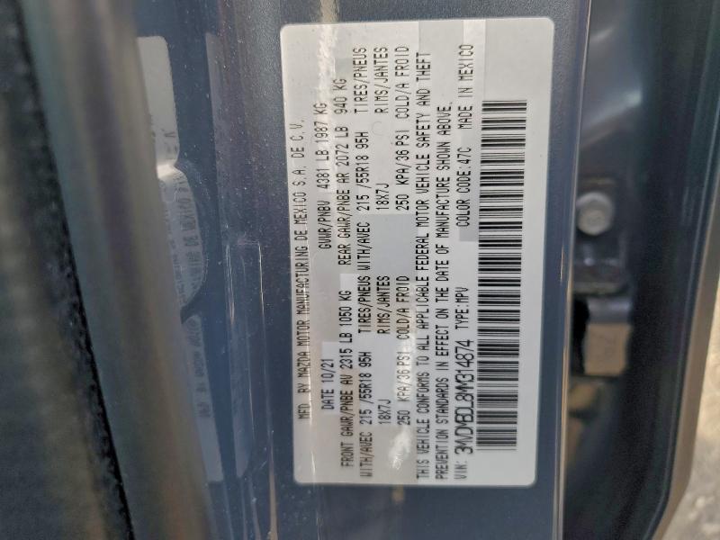 Photo 14 from auction – 2021 MAZDA CX-30 PREM with VIN 3MVDMBDL8MM314874