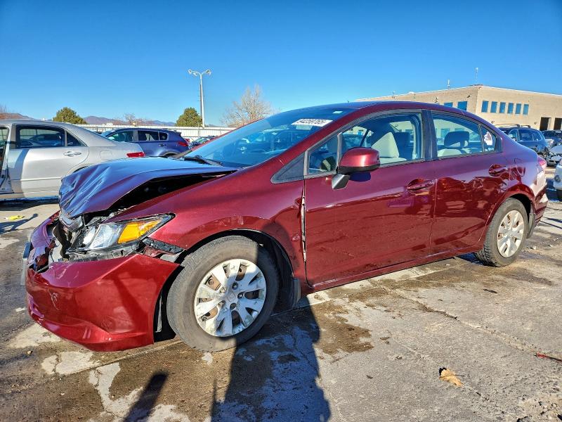 HONDA CIVIC LX 2012 with VIN 19XFB2F57CE070951 - Photo from auction