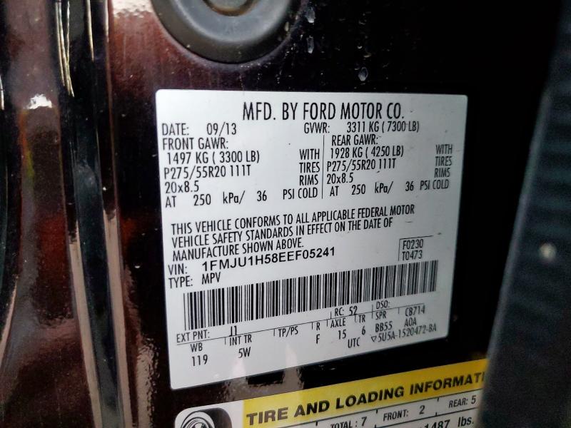 Photo 14 from auction – 2014 FORD EXPEDITION with VIN 1FMJU1H58EEF05241