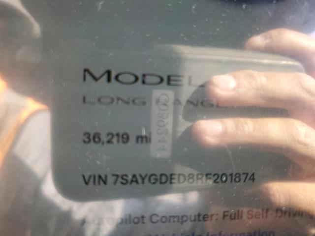Photo 9 from auction – 2024 TESLA MODEL Y with VIN 7SAYGDED8RF201874