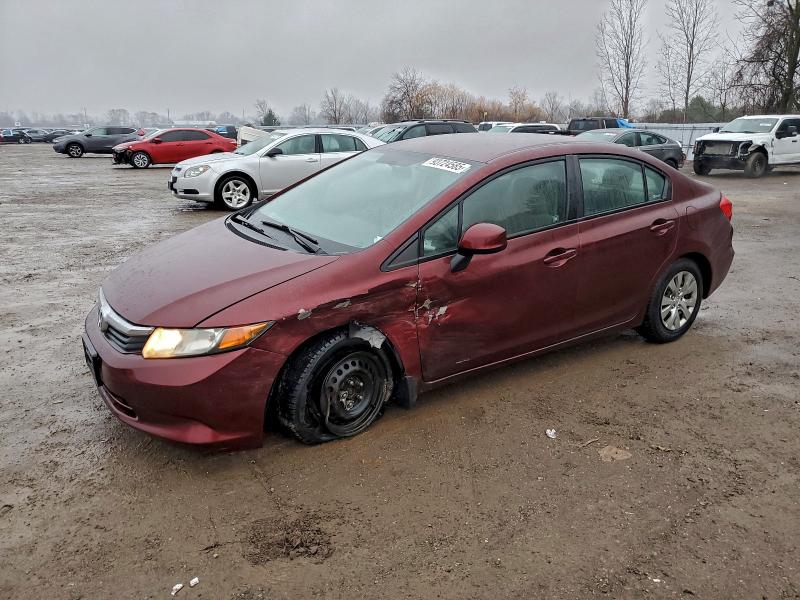 HONDA CIVIC LX 2012 with VIN 2HGFB2F49CH012496 - Photo from auction