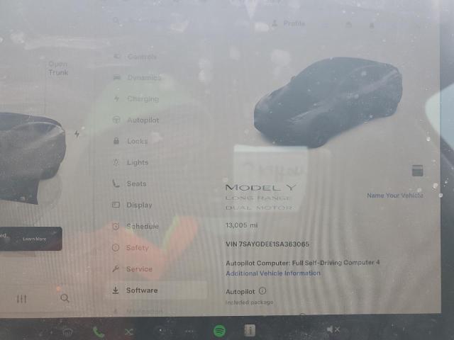Photo 9 from auction – 2025 TESLA MODEL Y with VIN 7SAYGDEE1SA363065