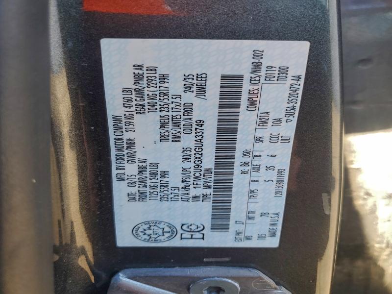 صورة رقم 14 من المزاد - 2016 FORD ESCAPE SE مع VIN 1FMCU9GX2GUA33749