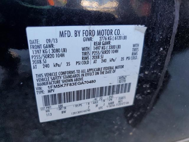 Photo 14 from auction – 2014 FORD EXPLORER L with VIN 1FM5K7F83EGA70480
