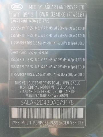 Photo 14 from auction – 2013 LAND ROVER LR4 HSE LU with VIN SALAK2D43DA679178