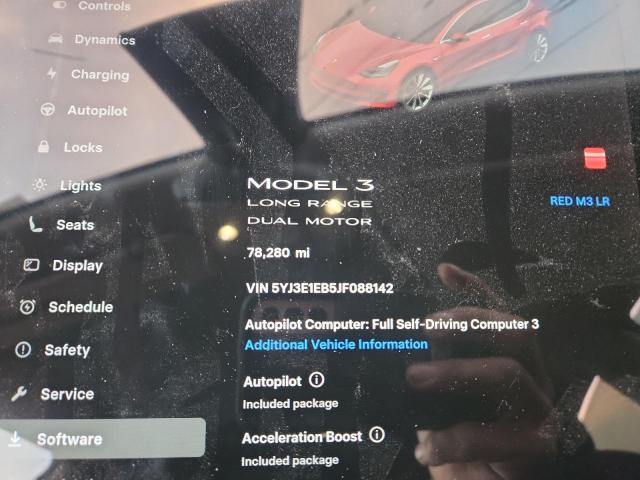 Photo 9 from auction – 2018 TESLA MODEL 3 with VIN 5YJ3E1EB5JF088142