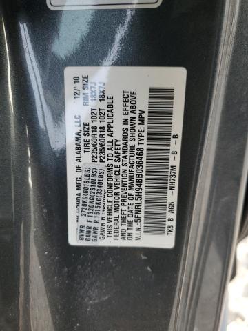 Photo 14 from auction – 2011 HONDA ODYSSEY TO with VIN 5FNRL5H94BB036468
