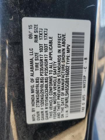 Photo 14 from auction – 2016 HONDA ODYSSEY EX with VIN 5FNRL5H65GB016002