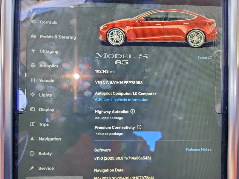 Photo 9 from auction – 2015 TESLA MODEL S with VIN 5YJSA1H16FFP78953
