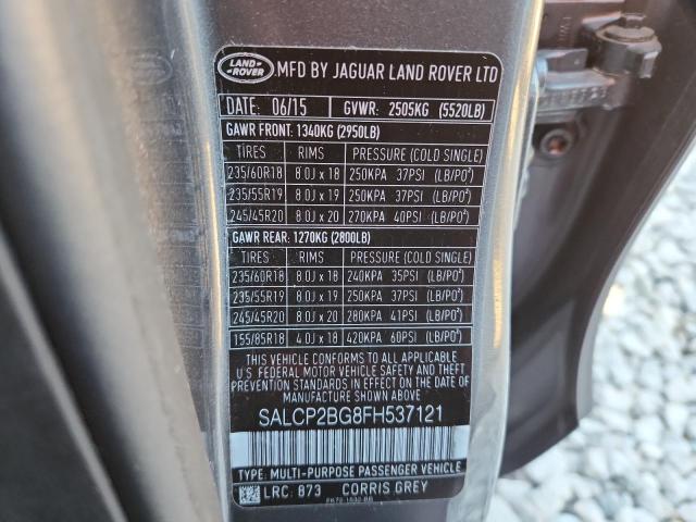 Photo 14 from auction – 2015 LAND ROVER DISCOVERY with VIN SALCP2BG8FH537121