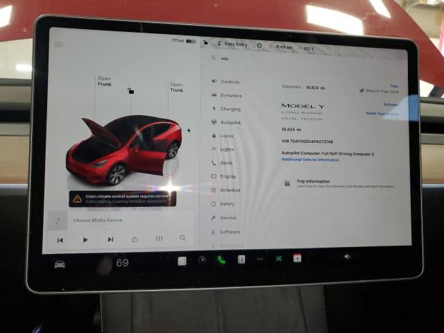 Foto 9 de la subasta – 2023 TESLA MODEL Y con VIN 7SAYGDEE4PA073748