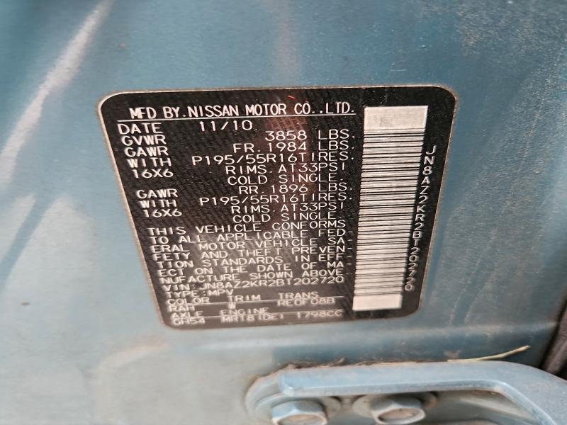 Photo 14 from auction – 2011 NISSAN CUBE BASE with VIN JN8AZ2KR2BT202720