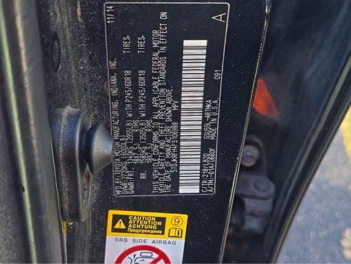 Photo 10 from auction – 2015 TOYOTA HIGHLANDER with VIN 5TDJKRFH4FS106988