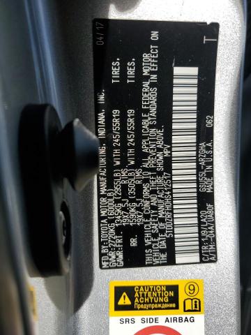 Photo 14 from auction – 2017 TOYOTA HIGHLANDER with VIN 5TDDZRFH0HS412517