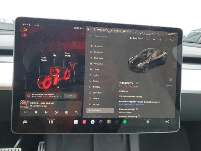 Photo 9 from auction – 2022 TESLA MODEL Y with VIN 7SAYGDEFXNF494575