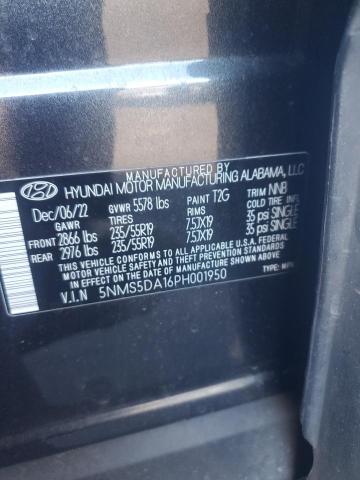 Photo 14 from auction – 2023 HYUNDAI SANTA FE L with VIN 5NMS5DA16PH001950