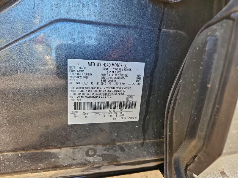 Photo 14 from auction – 2019 FORD EDGE TITAN with VIN 2FMPK3K9XKBC72770