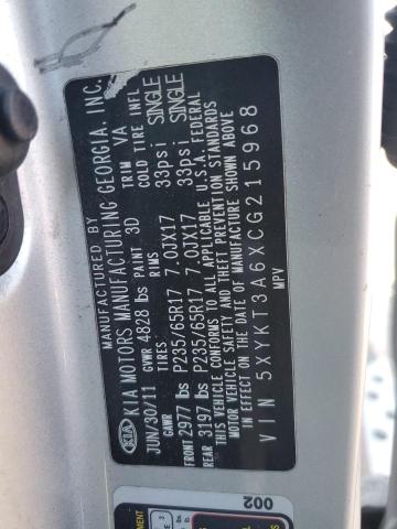 Photo 14 from auction – 2012 KIA SORENTO BA with VIN 5XYKT3A6XCG215968