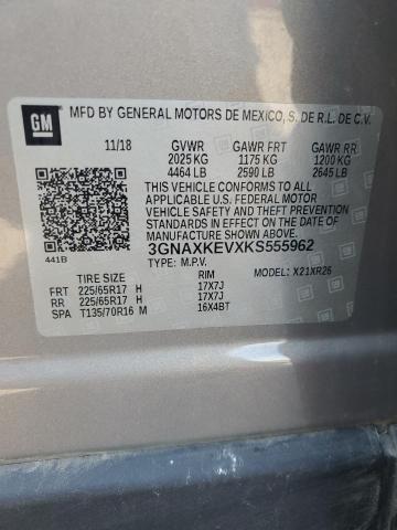 Photo 14 from auction – 2019 CHEVROLET EQUINOX LT with VIN 3GNAXKEVXKS555962
