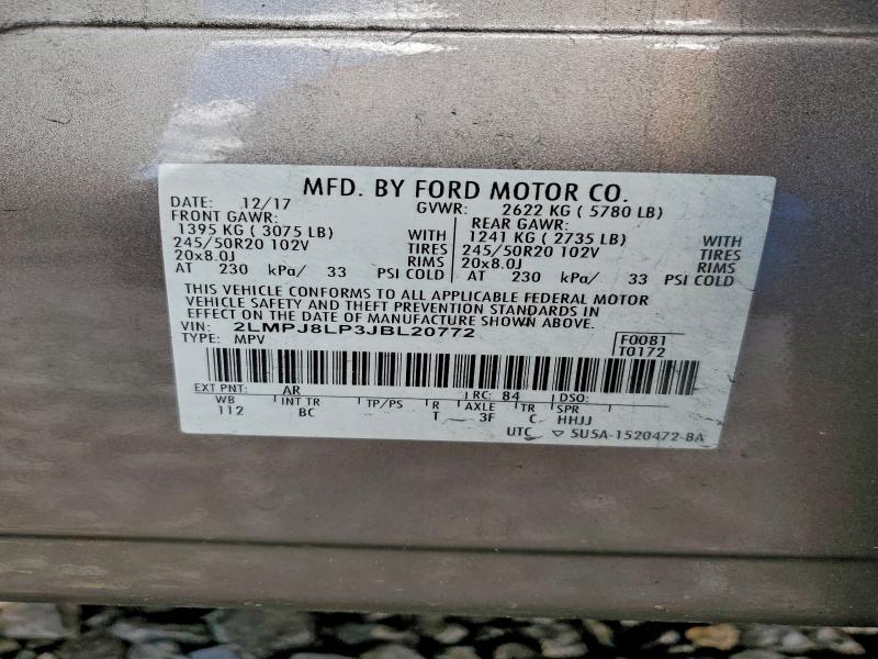 Photo 14 from auction – 2018 LINCOLN MKX RESERV with VIN 2LMPJ8LP3JBL20772