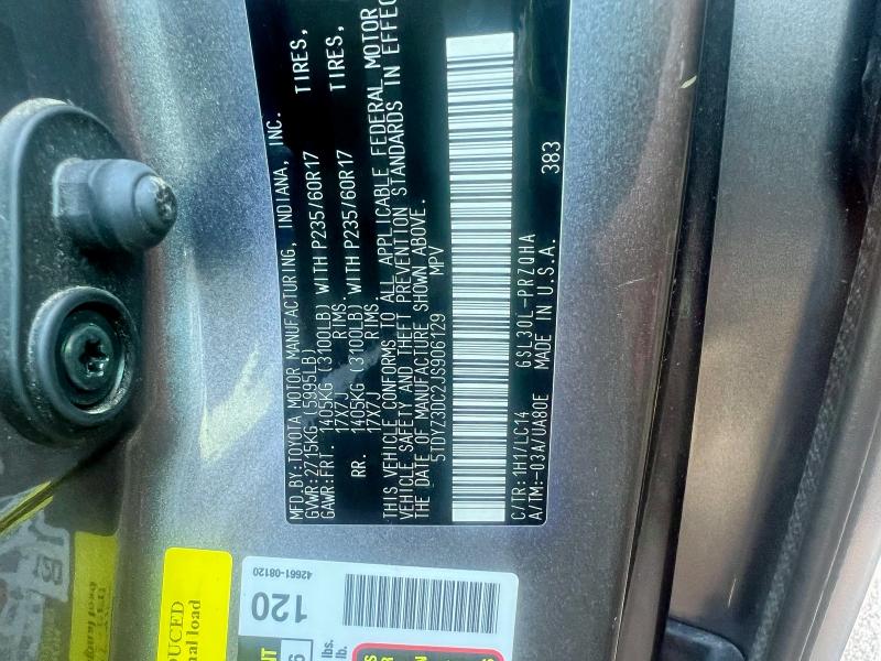 Photo 10 from auction – 2018 TOYOTA SIENNA XLE with VIN 5TDYZ3DC2JS906129