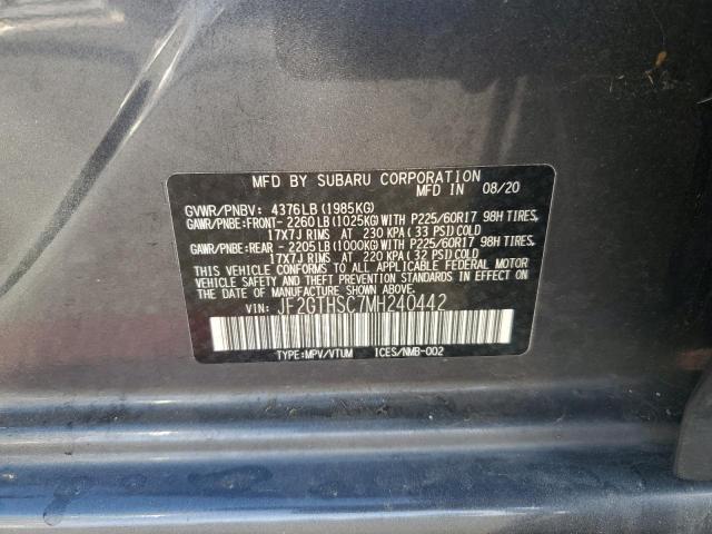 Photo 14 from auction – 2021 SUBARU CROSSTREK with VIN JF2GTHSC7MH240442